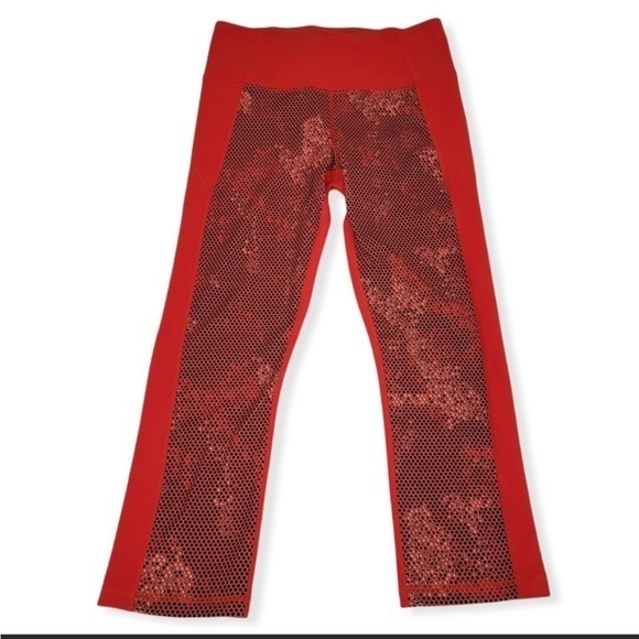 Under Armour HeatGear Hyper Orange Capri Leggings Style 1320551 ww - Picture 1 of 7